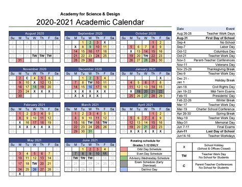 Harvard Westlake Calendar